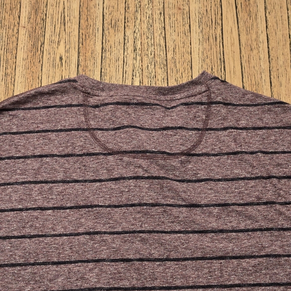 The Authentic Copper Oak Supply Mens‎ Purple And Black Striped XL Quarter Button - Picture 14 of 15